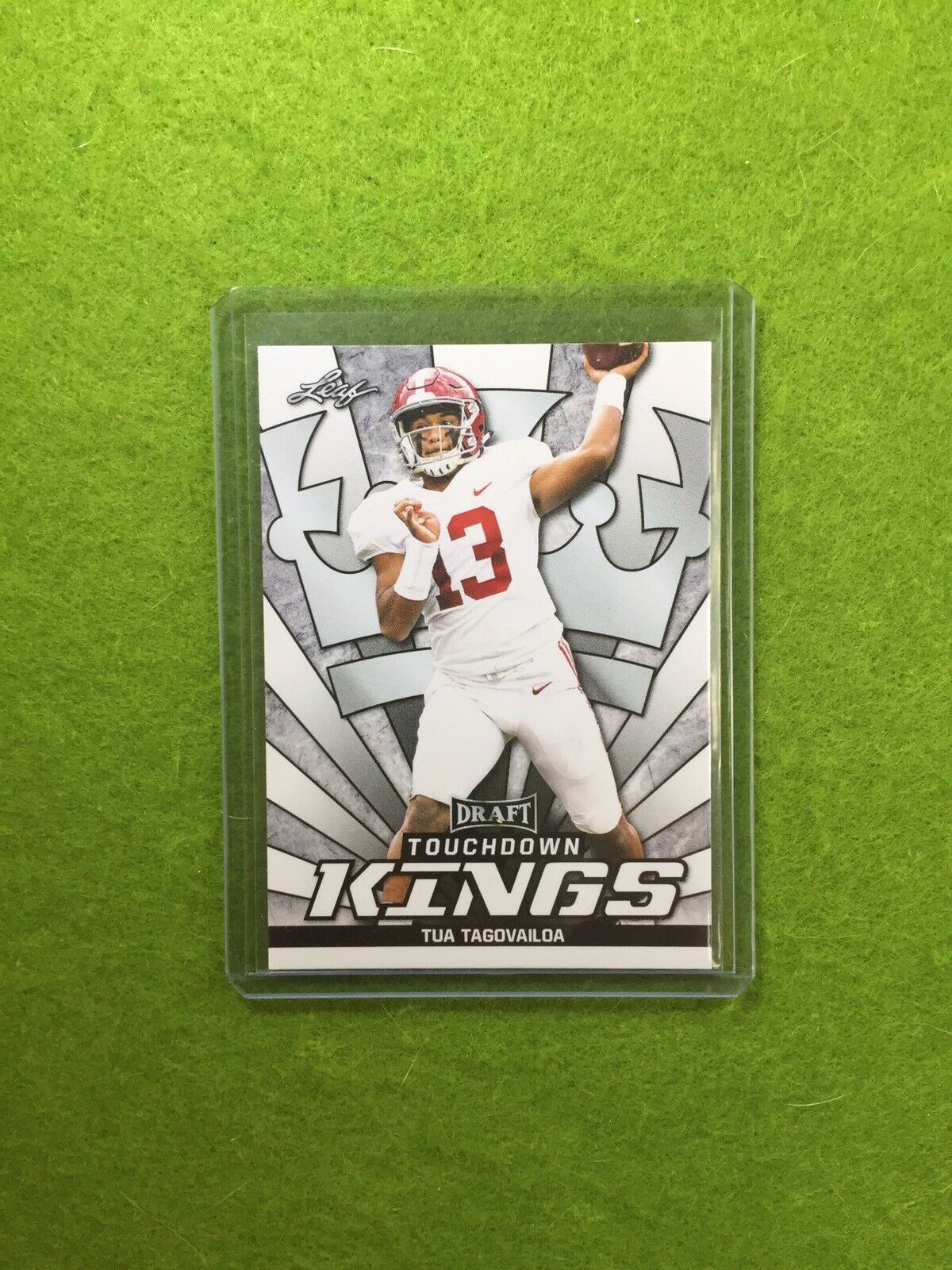 TUA TAGOVAILOA RC ROOKIE CARD JERSEY#13 ALABAMA 2020 Leaf TOUCHDOWN KINGS INSERT