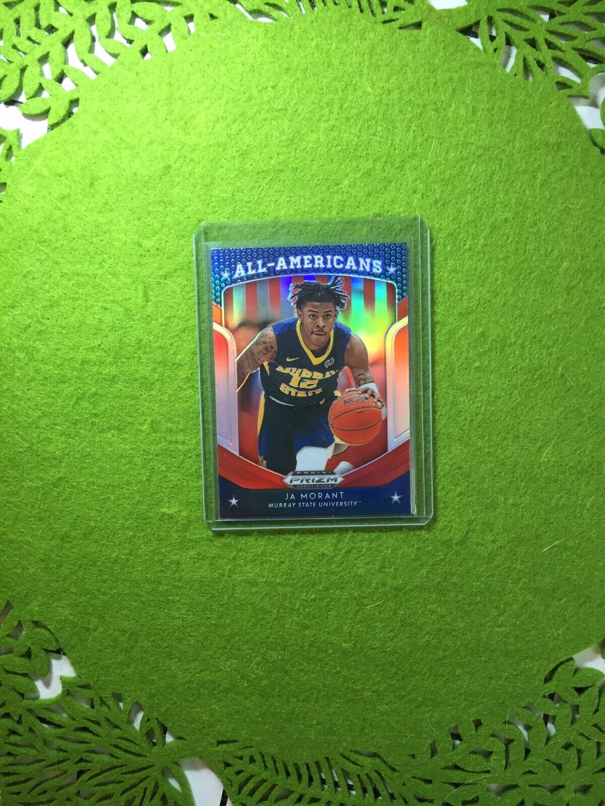 JA MORANT PRIZM ROOKIE CARD JERSEY #12 MURRAY STATE RC GRIZZLIES 2019 Prizm RED