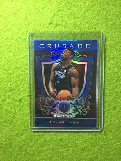 ZION WILLIAMSON ROOKIE CARD BLUE PRIZM RC 2019 Panini CRUSADE DUKE JERSEY #1 SP