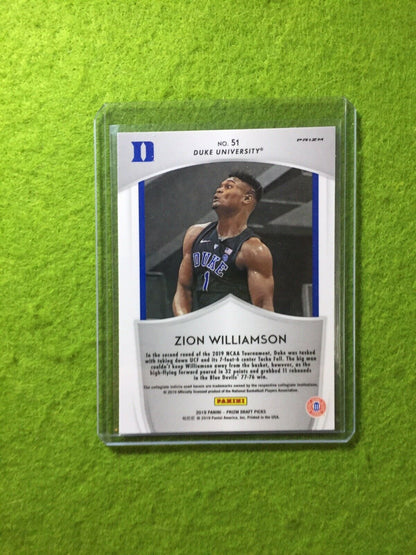 ZION WILLIAMSON ROOKIE CARD BLUE PRIZM RC 2019 Panini CRUSADE DUKE JERSEY #1 SP