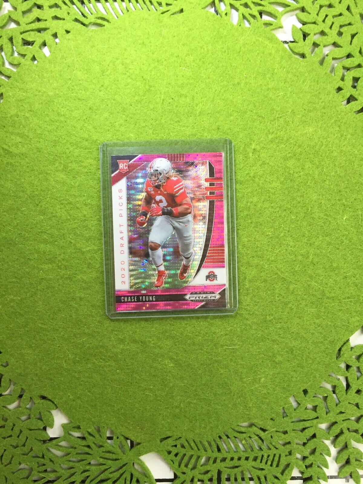 CHASE YOUNG PINK PULSAR PRIZM ROOKIE CARD JERSEY #2 OSU BUCS RC 2020 Prizm DP SP