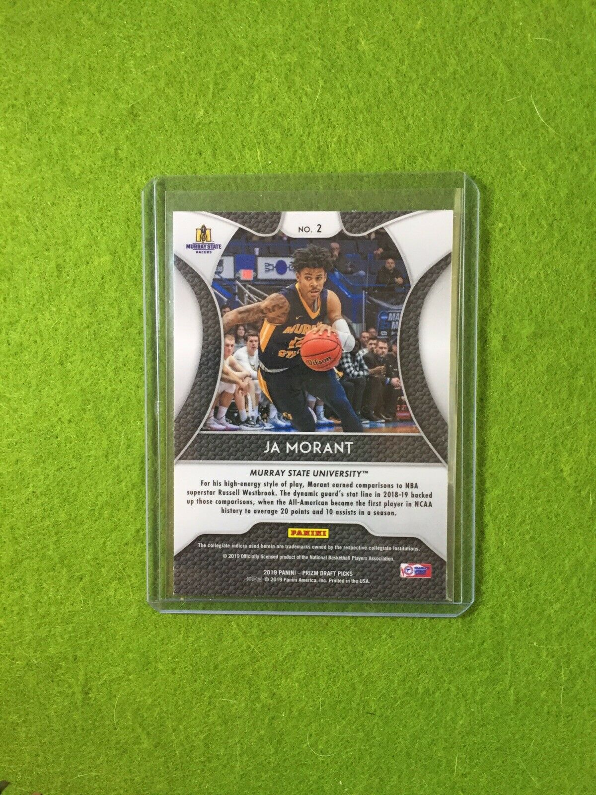 Ja Morant PRIZM ROOKIE CARD JERSEY #12 GRIZZLIES RC 2019 Prizm Draft Picks #2 rc