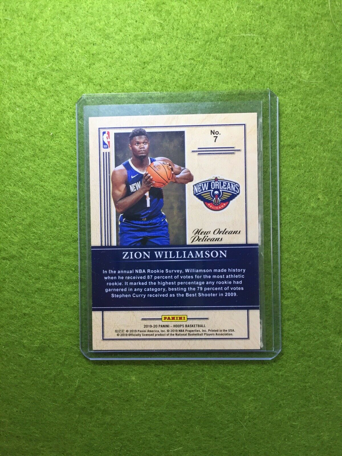 ZION WILLIAMSON ROOKIE CARD JERSEY #1 PELICANS RC 2019-20 NBA Hoops SILVER FOIL