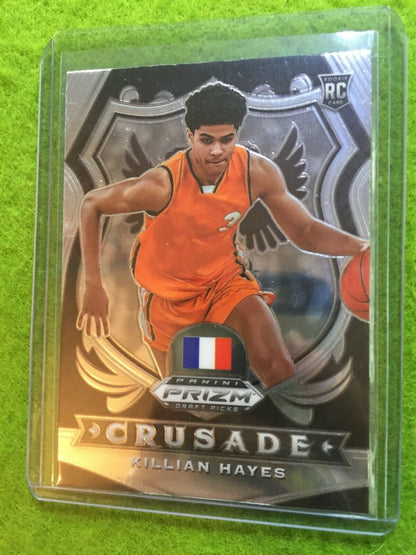 KILLIAN HAYES CRUSADE ROOKIE CARD JERSEY #3 FRANCE RC PISTONS 2020 Panini Prizm