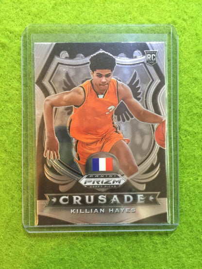 KILLIAN HAYES CRUSADE ROOKIE CARD JERSEY #3 FRANCE RC PISTONS 2020 Panini Prizm