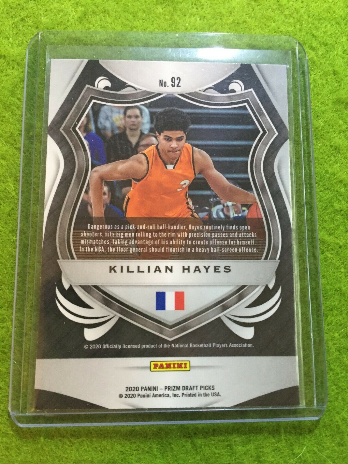 KILLIAN HAYES CRUSADE ROOKIE CARD JERSEY #3 FRANCE RC PISTONS 2020 Panini Prizm