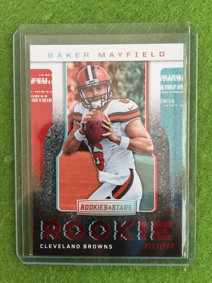 BAKER MAYFIELD ROOKIE RUSH Red Foil RC* Browns 2018 Panini ROOKIES & STARS #RR-1