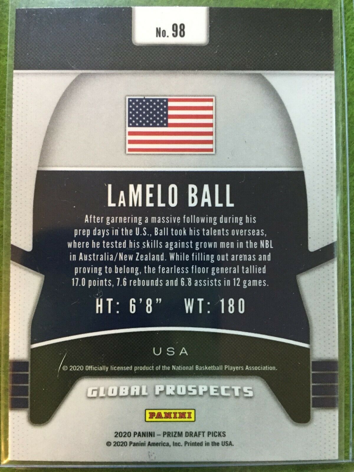 LAMELO BALL PRIZM ROOKIE CARD JERSEY #1 CHARLOTTE HORNETS 2020 Prizm Draft Picks