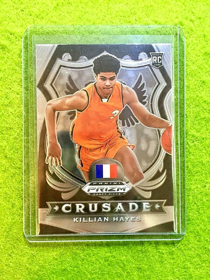 KILLIAN HAYES CRUSADE ROOKIE CARD JERSEY #3 FRANCE RC PISTONS 2020 Panini Prizm