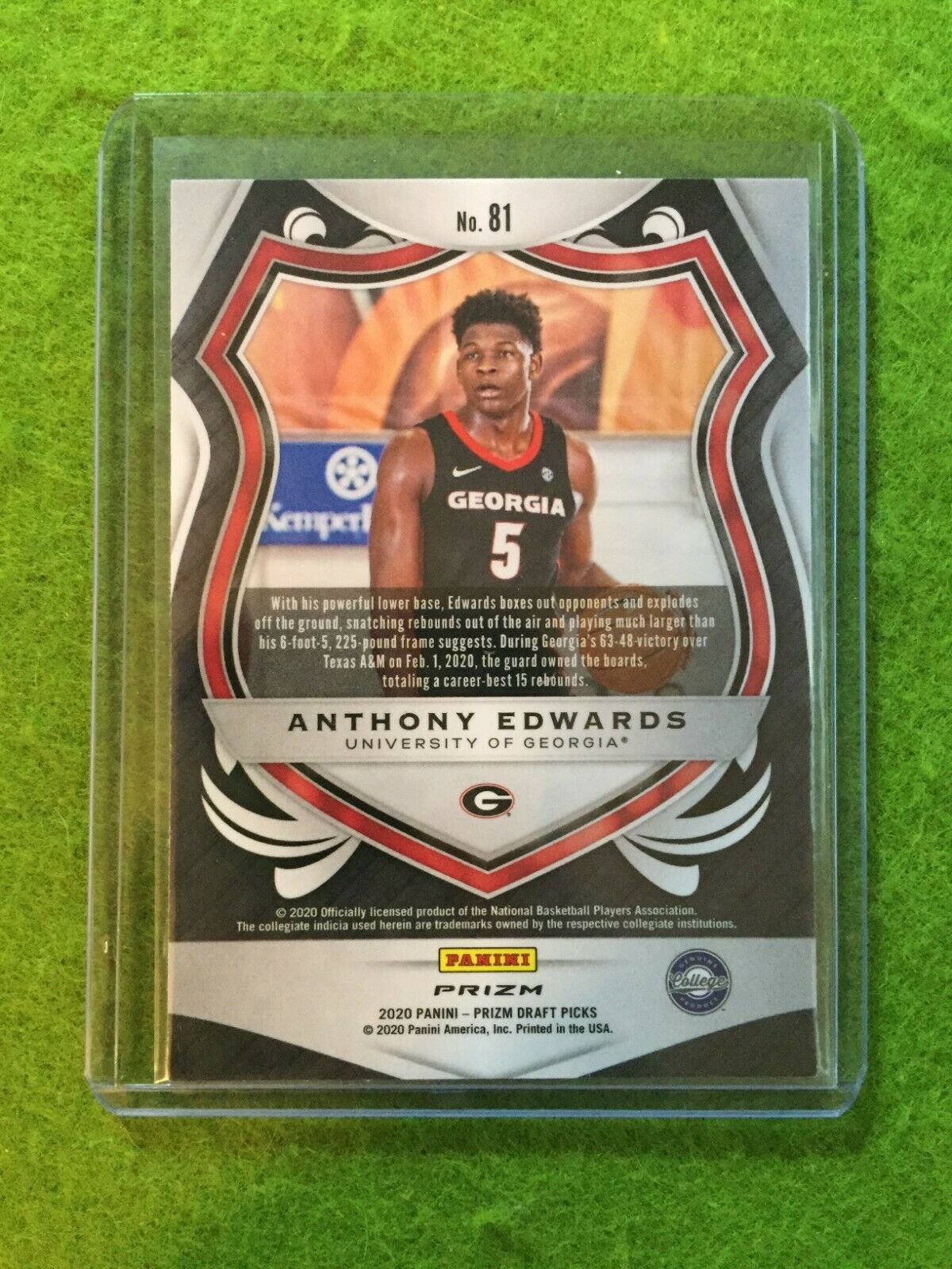 ANTHONY EDWARDS CRUSADE PRIZM RUBY WAVE ROOKIE CARD TIMBERWOLVES RC GEORGIA 2020