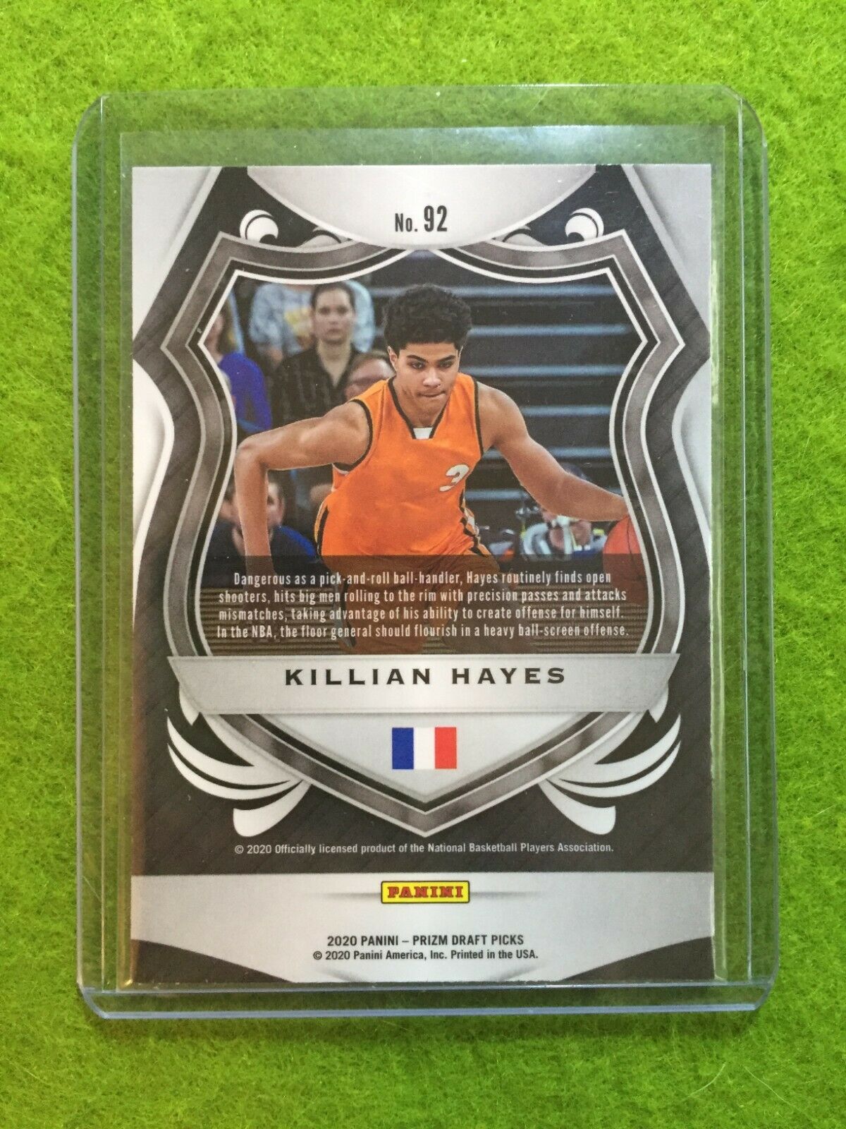 KILLIAN HAYES CRUSADE ROOKIE CARD JERSEY #3 FRANCE RC PISTONS 2020 Panini Prizm