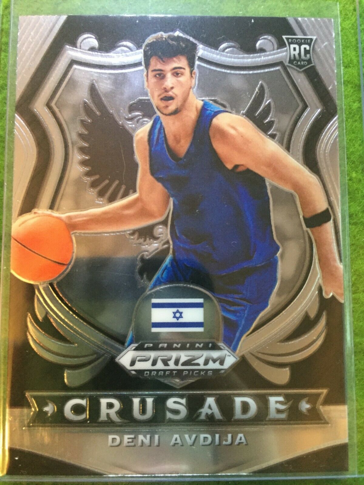 DENI AVDIJA PRIZM CRUSADE ROOKIE CARD JERSEY #8 ISRAEL RC WIZARDS SP 2020 Prizm