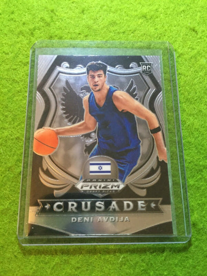 DENI AVDIJA PRIZM CRUSADE ROOKIE CARD JERSEY #8 ISRAEL RC WIZARDS SP 2020 Prizm