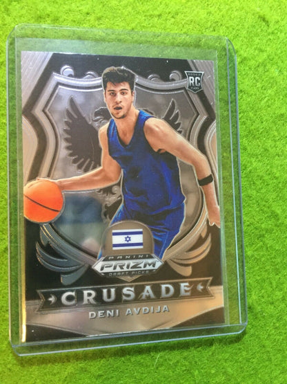 DENI AVDIJA PRIZM CRUSADE ROOKIE CARD JERSEY #8 ISRAEL RC WIZARDS SP 2020 Prizm