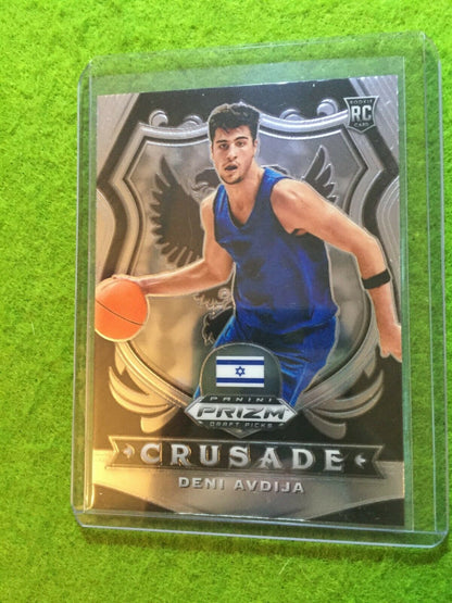 DENI AVDIJA PRIZM CRUSADE ROOKIE CARD JERSEY #8 ISRAEL RC WIZARDS SP 2020 Prizm