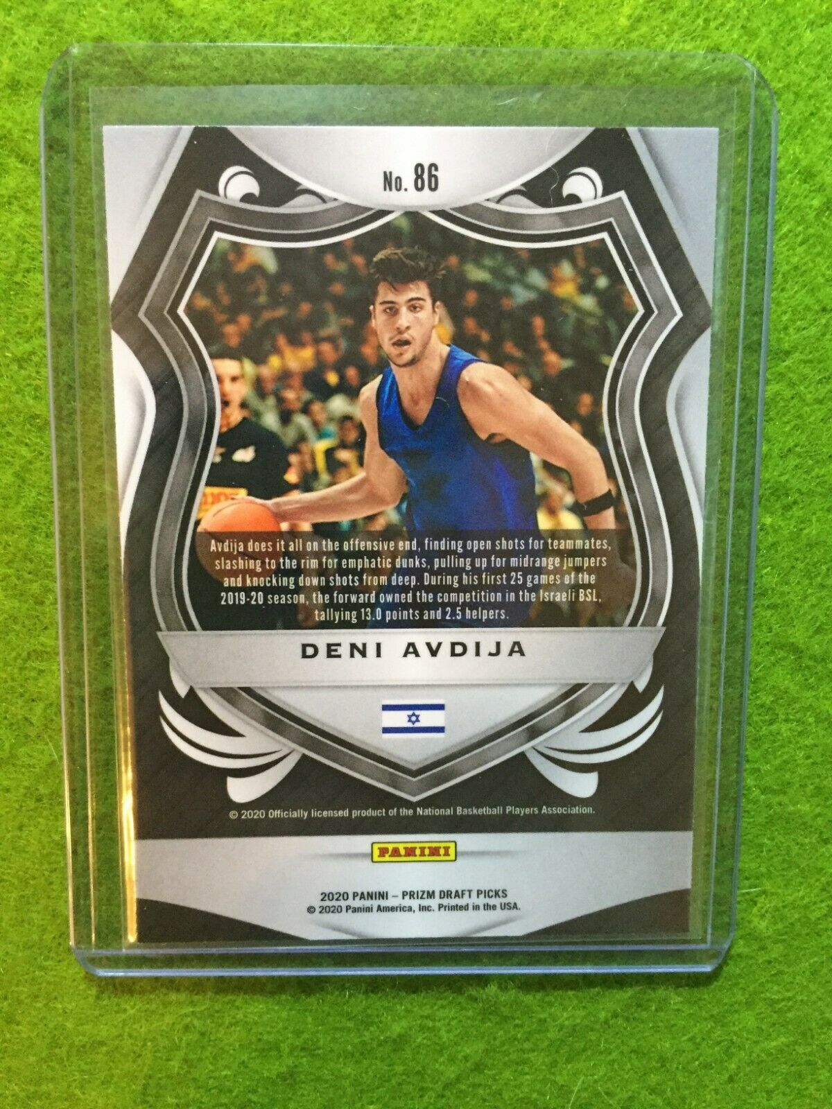 DENI AVDIJA PRIZM CRUSADE ROOKIE CARD JERSEY #8 ISRAEL RC WIZARDS SP 2020 Prizm