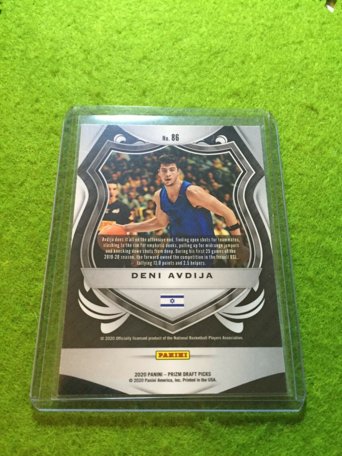 DENI AVDIJA PRIZM CRUSADE ROOKIE CARD JERSEY #8 ISRAEL RC WIZARDS SP 2020 Prizm