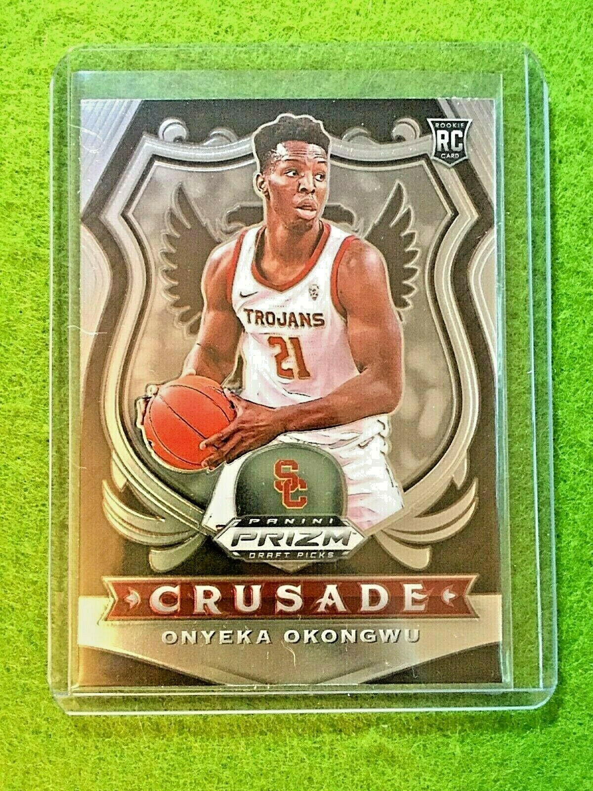 ONYEKA OKONGWU PRIZM CRUSADE ROOKIE CARD JERSEY #21 USC RC ATLANTA 2020 Prizm DP