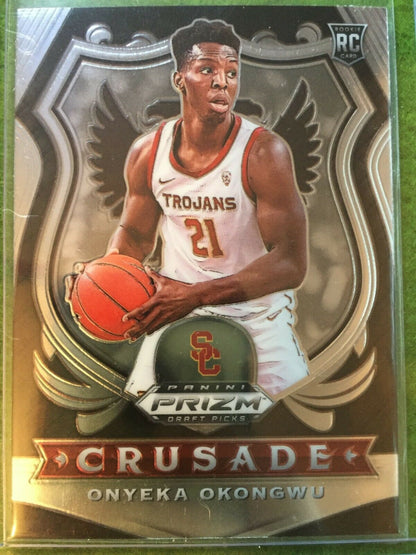 ONYEKA OKONGWU PRIZM CRUSADE ROOKIE CARD JERSEY #21 USC RC ATLANTA 2020 Prizm DP