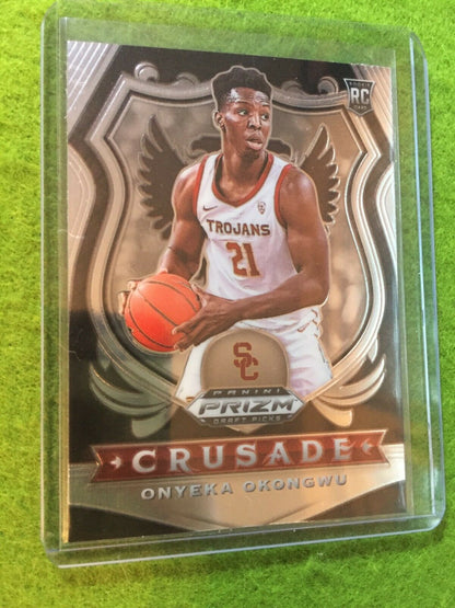 ONYEKA OKONGWU PRIZM CRUSADE ROOKIE CARD JERSEY #21 USC RC ATLANTA 2020 Prizm DP