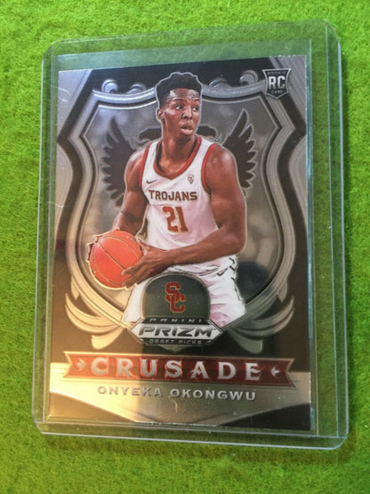 ONYEKA OKONGWU PRIZM CRUSADE ROOKIE CARD JERSEY #21 USC RC ATLANTA 2020 Prizm DP