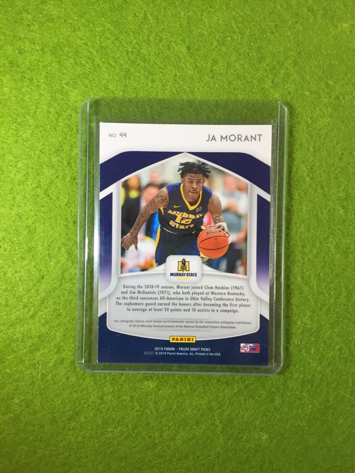 JA MORANT PRIZM ROOKIE CARD JERSEY #12 GRIZZLIES RC 2019 Panini Prizm DraftPicks