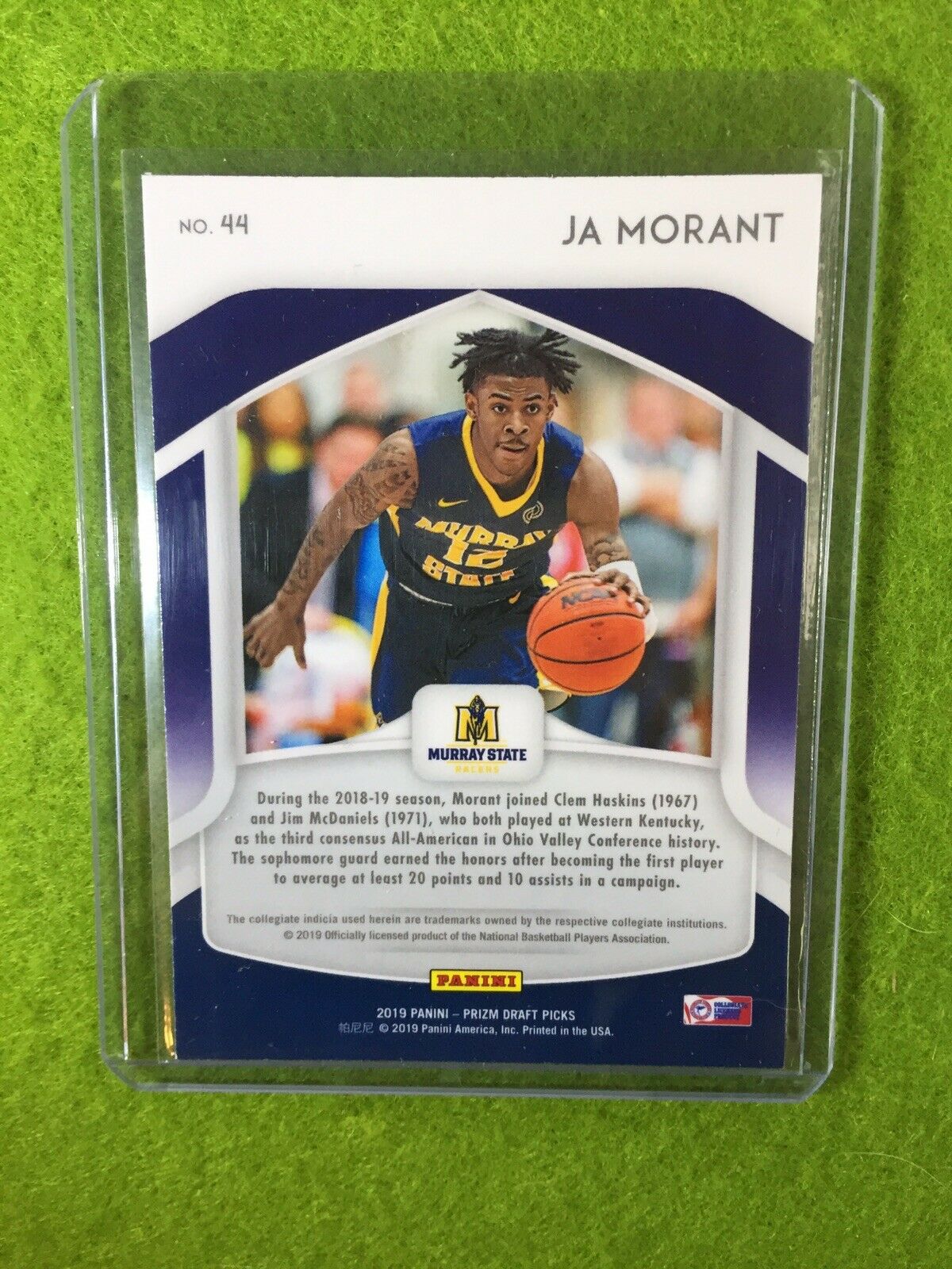 JA MORANT PRIZM ROOKIE CARD JERSEY #12 GRIZZLIES RC 2019 Panini Prizm DraftPicks