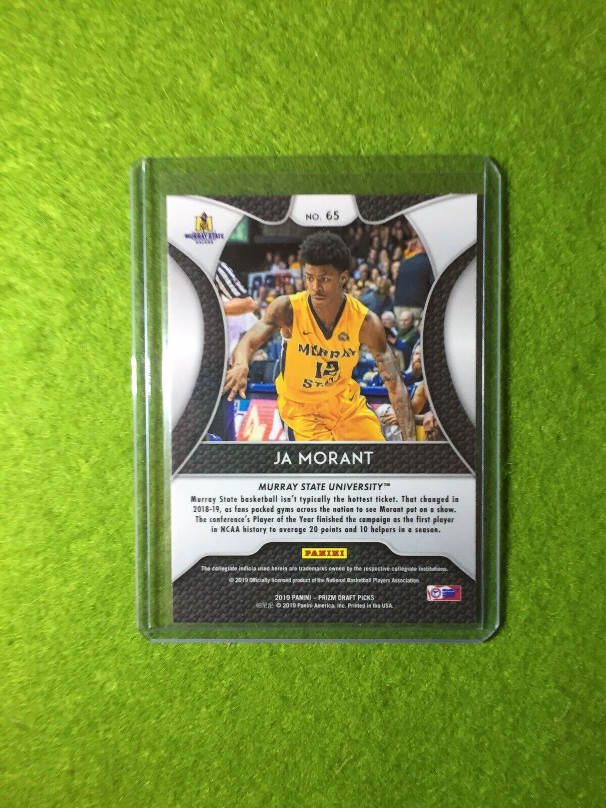 Ja Morant PRIZM ROOKIE CARD JERSEY #12 MS RC GRIZZLIES 2019 Prizm Draft Picks rc