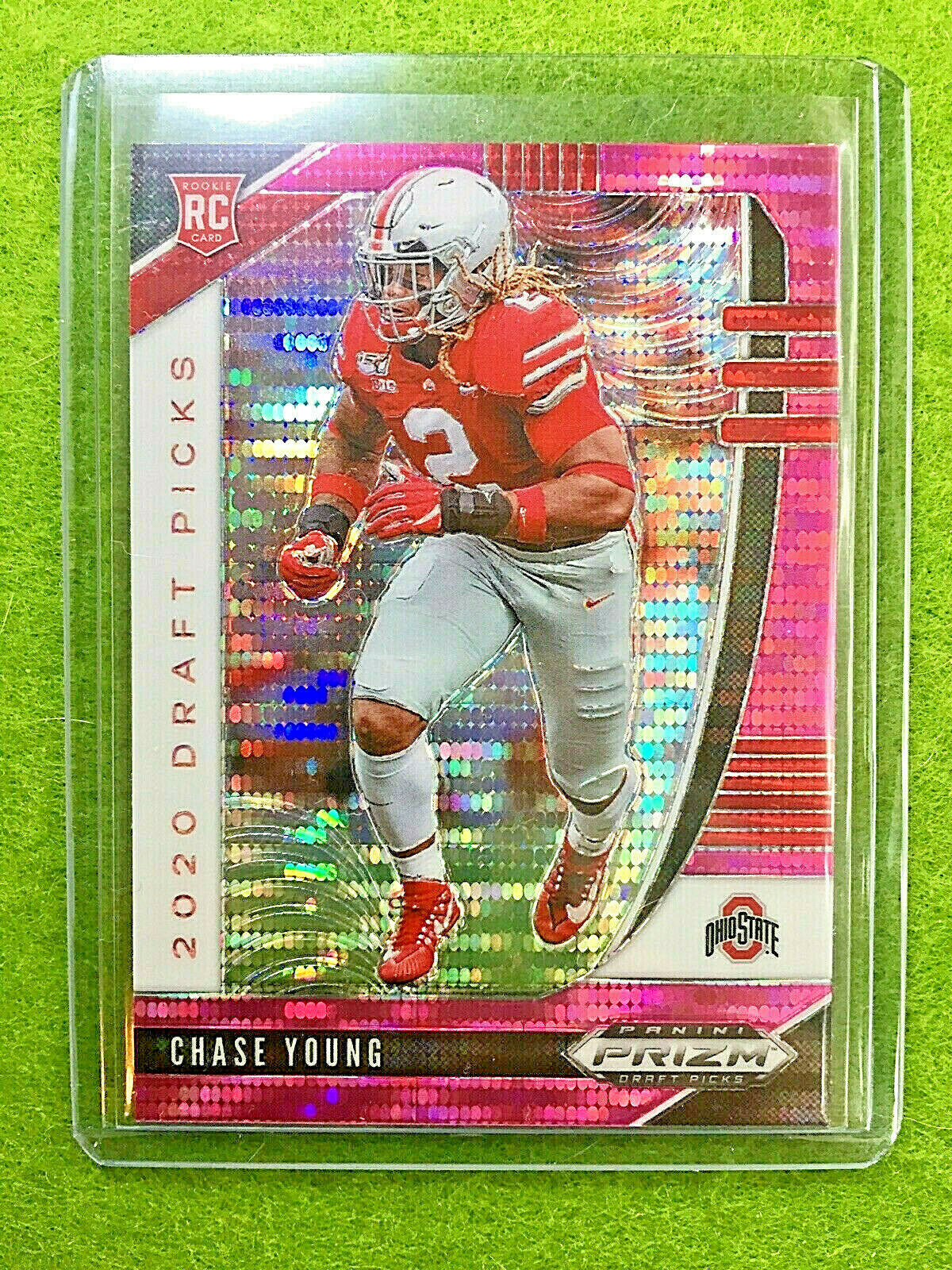 CHASE YOUNG PINK PULSAR PRIZM ROOKIE CARD JERSEY #2 OSU BUCS RC 2020 Prizm DP SP